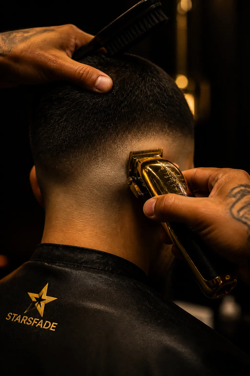 Clipper work on a mid skin fade